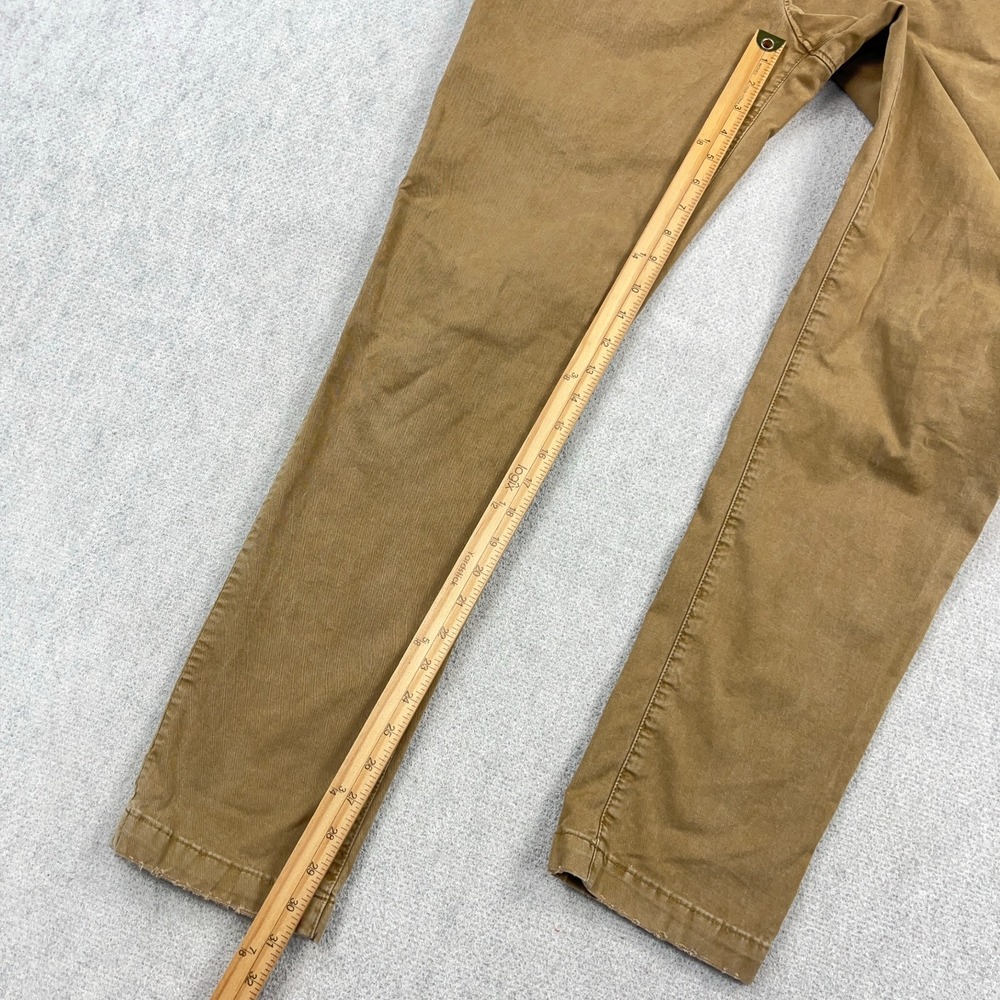American Eagle Pants Men 32x34 Brown Khaki Chino Slim Fit Straight Leg Dress - Picture 6 of 13